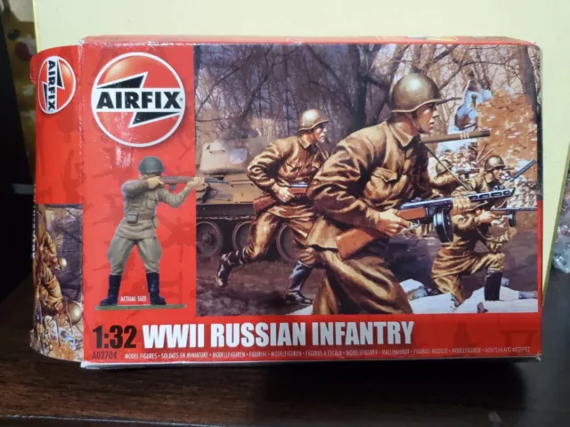 Airfix 1/32 toy soldiers WWII Russian Infantry 14 Pieces Set A02704 New