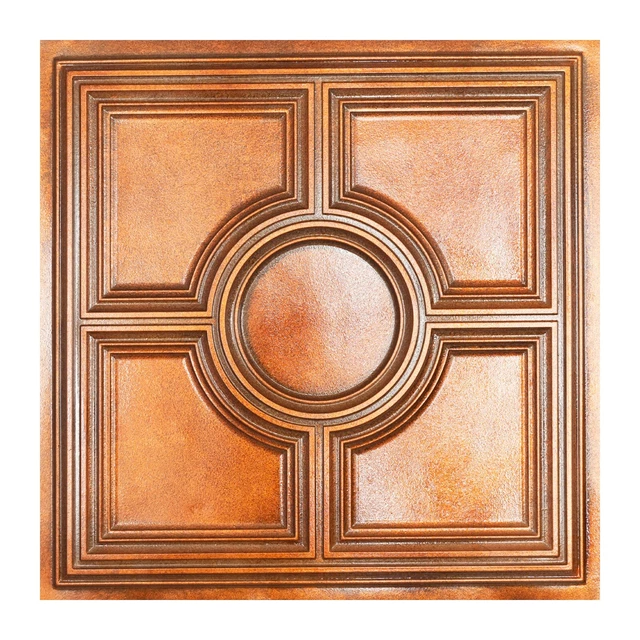 FAUX TIN CEILING tiles restaurant wall panels PL37 Archaic copper