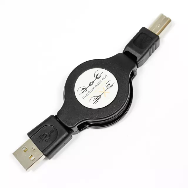 1 m cable USB A/B A B conector cable enrollable cable de datos impresora extensible