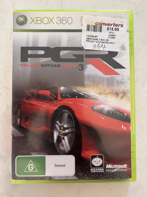 XBOX 360 PGR Project Gotham Racing 3 Microsoft PAL Game With Manual