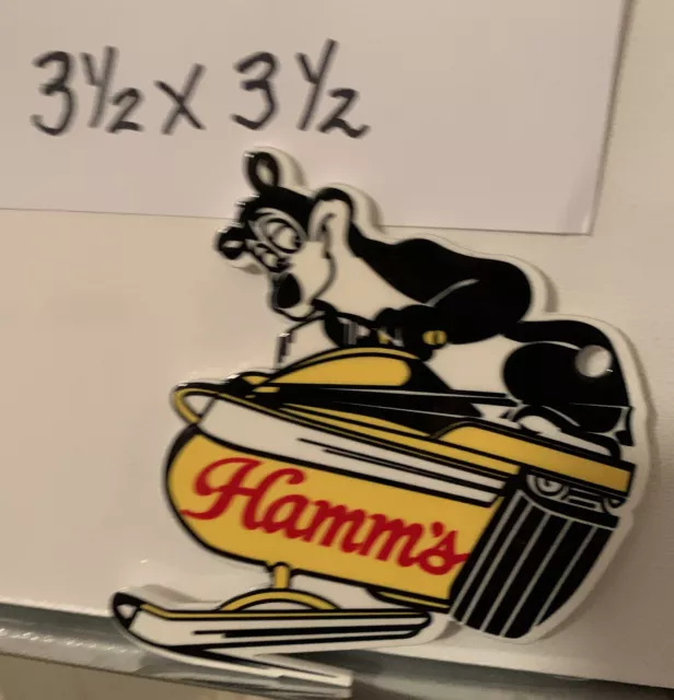 Hamm’s Bear Thick Metal Magnet Beer Sales Service Station Ski-Do Gas Oil Sign