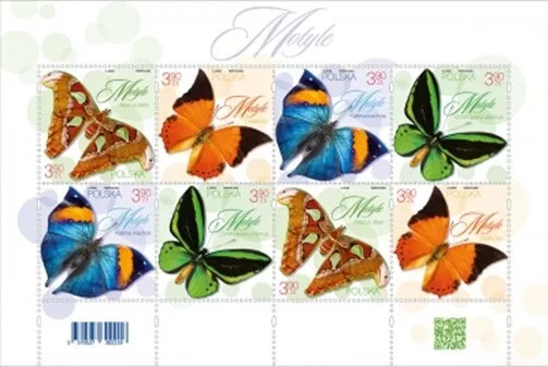 Poland 2024.Butterflies of Asia, America and Australia. Fauna.Souvenir Sheet.MNH