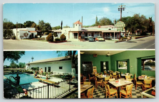 Las Cruces New Mexico~Broadway Courts~Roadside Motel~Diner Interior~1950s Cars