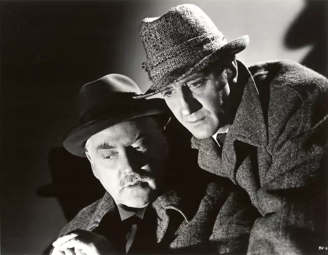 SHERLOCK HOLMES Basil Rathbone & Nigel Bruce #485 Photo