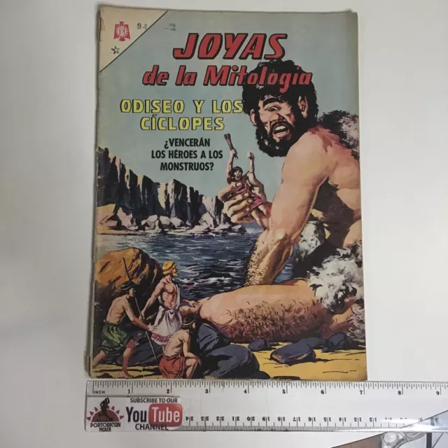 1965 Spanish Comics Joyas De La Mitologia #34 Odiseo Los Ciclopes Novaro Mexico
