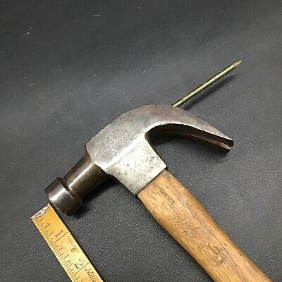 Vintage Henry Cheney Little Falls NY Nail Holding Claw Hammer Nice Stamp!