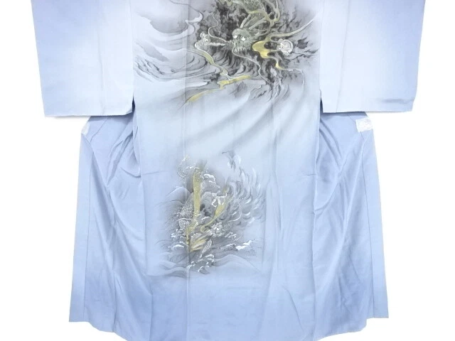82762# Japanese Kimono / Antique Mens Juban / Dragon