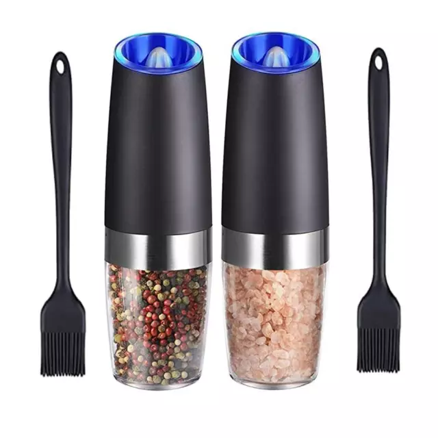 Gravity Electric Salt and Pepper Grinder Set Battery Operated Automatic Mills