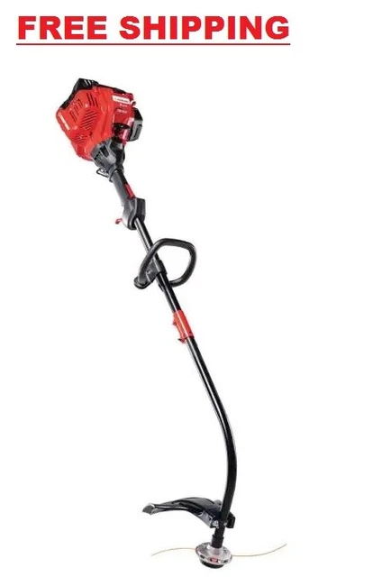 Troy-Bilt 25 cc Gas 2-Cycle Curved Shaft Trimmer with Attachment Capabilities