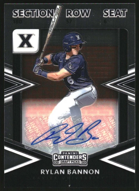 2020 Elite Extra Edition OptiChrome College Tickets Signatures #30 Rylan Bannon
