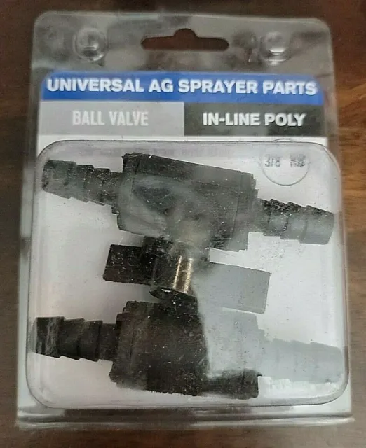 Universal AG Sprayer Parts PBV-38HB-CSK Ball Valve 3/8 HB X 3/8 HB Poly NEW! B2