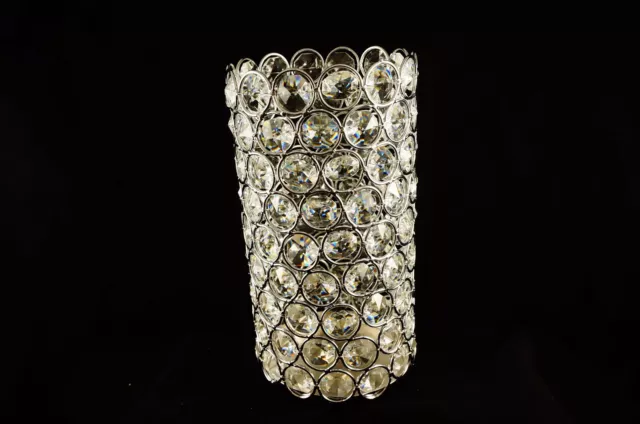8.25" x 4.25" SUPER BLING crystal candle holders center piece home decor