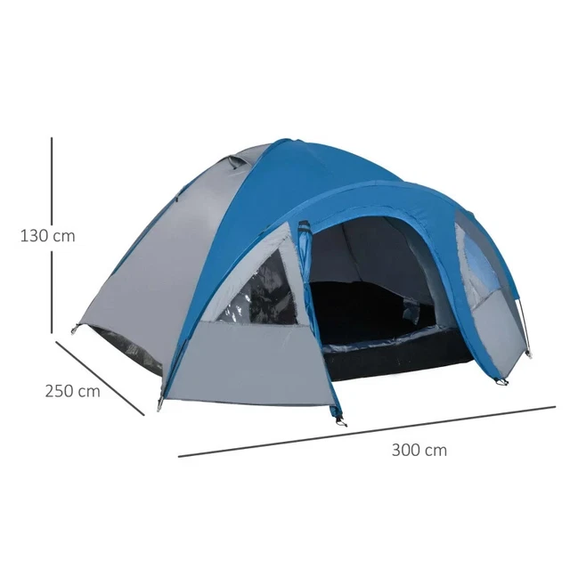 Tente Double Couche Légère Tente Camping BISINNA 4 Places - Imperméable Double Couche Et Ultra Légère Tente 4 Personnes Imperméable Légère Randonnée