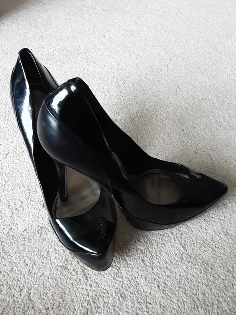 Escarpins à Talons Aiguilles Noirs Prevata - Taille US 7.5 B - Fabriqué En Italie - Occasion