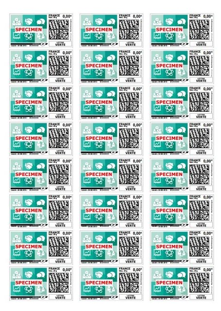 Lot De 24 étiquettes Vierges à Imprimer Pour Timbres - Format 63,5 X 33,9 Mm - Réf. L7159 - Neuf