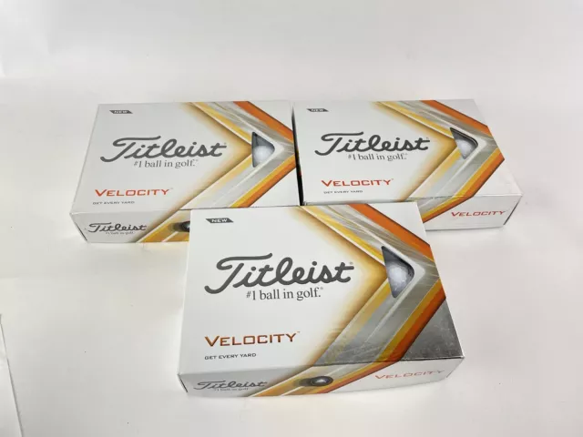 Titleist Velocity Golf Balls 3 Dozen (36) White /Brand New In Box