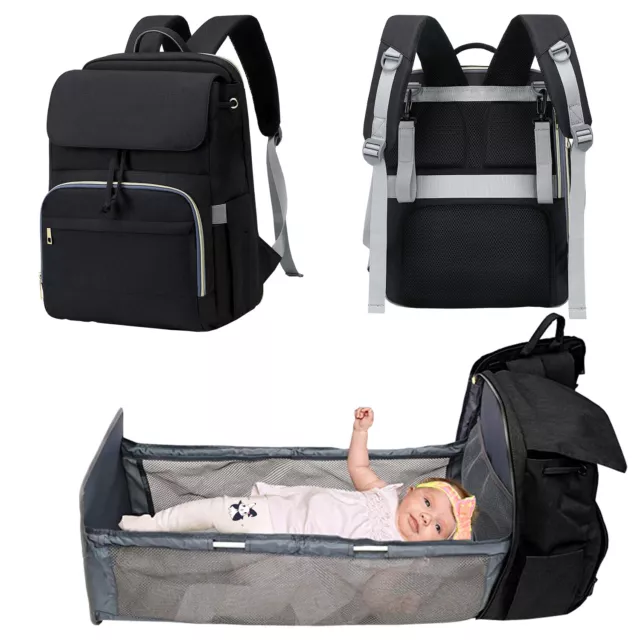 Baby Diaper Bag, Baby Backpack with portable changing station and multipurpose