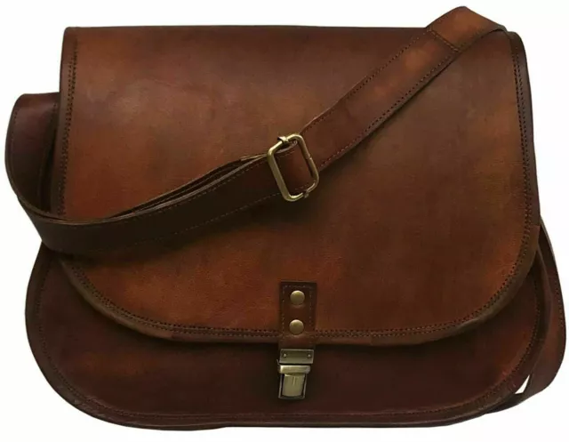 Women's Travel Saddle Vintage Bag Genuine Leather Purse Crossbody Shoulder Sling