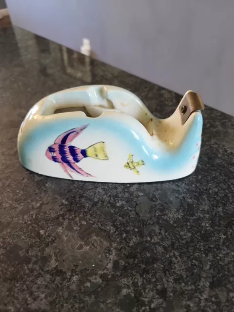 Vintage Fred Roberts San Fransisco H.P. Tropical Fish Tape Dispenser Japan