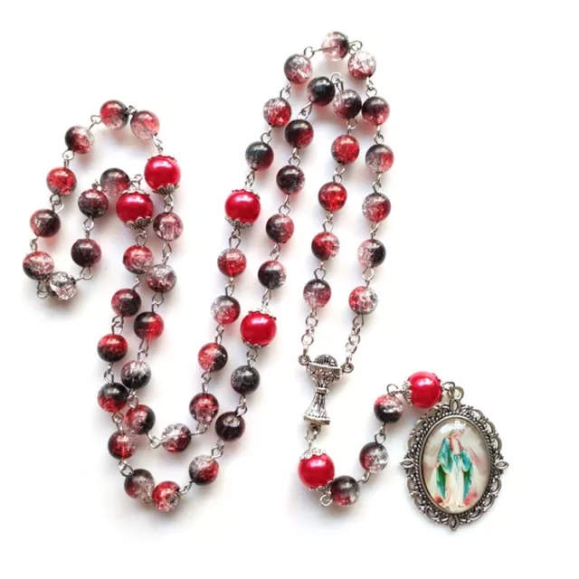 Acrylic Prayer Necklace Blessing Rosary Prayer Religious Necklace Rosary