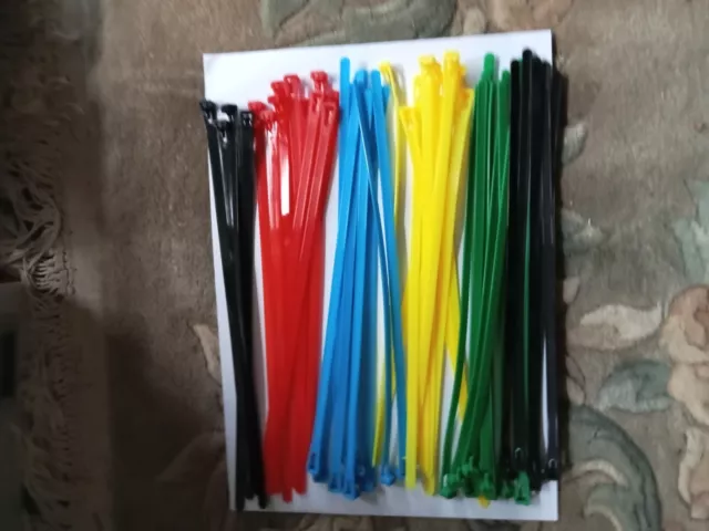 Cable Ties Reusable 300mm long MULTICOLORS