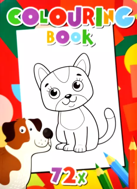 Malbuch Tiere mit 72 Ausmalbilder  Din A4 für Kinder, Colouring Book Animals