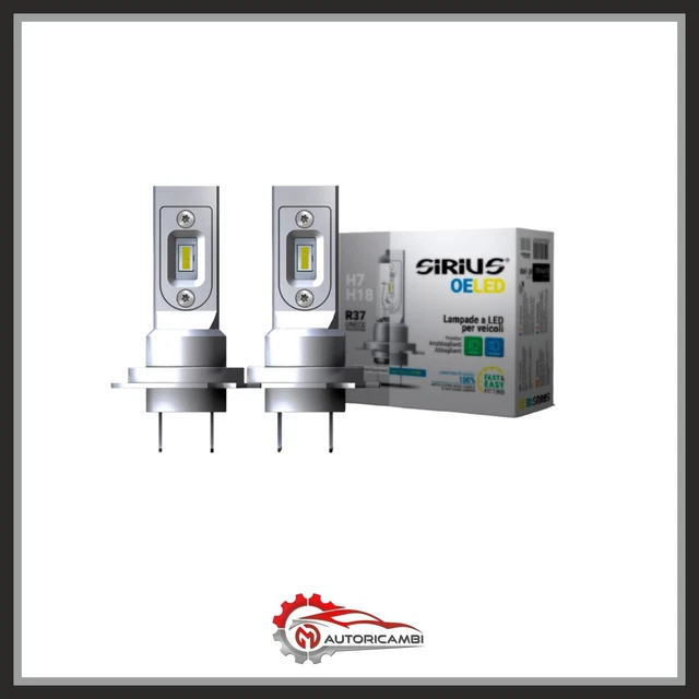 2 Lampadine LED Sirius H7 H18, 6000K Ice White, Dimensioni Originali, Senza Adattatori - Foto 2