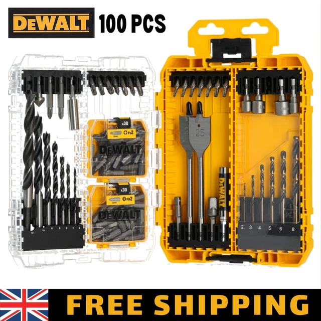 DEWALT DT70784 100 Piece Impact Screwdriver Bit Set +Tough Case Fits ...