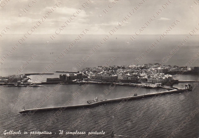 Gallipoli in prospettiva complesso portuale Lecce Cartolina