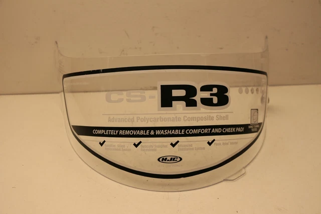 HJC CS-R3 Motorcycle Helmet Clear Visor Model HJ-09C  Size Medium or Large
