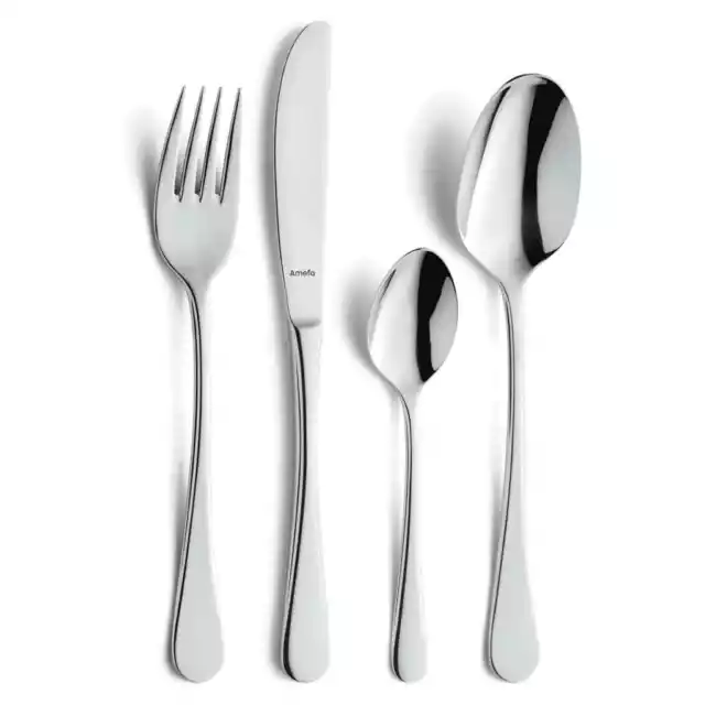 Besteck Set 24-tlg. Hochglanz-Silber Tafelbesteck Essbesteck Bestecksatz Amefa