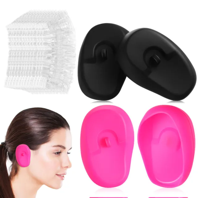 2 Pairs Gehörschützer Für Haarfärbemittel Einweg-Ohrabdeckungen Duschhaube
