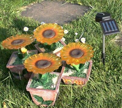 EGLO LED Fleurs Extérieur 4x Solaire Soleil Lumières Fleurs Lampes Jardin LIVING-XXL 