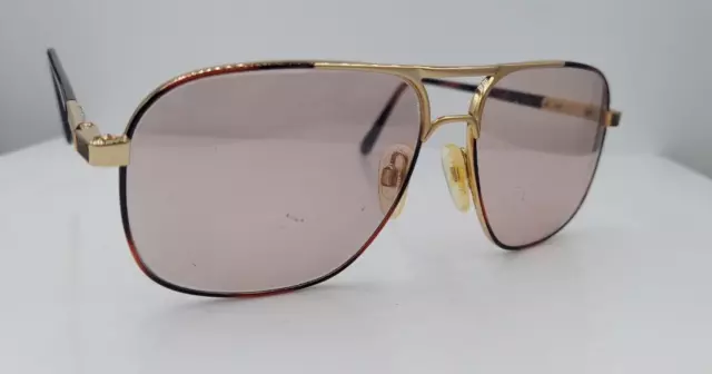 Vintage Hudson DG-60 Brown Gold Pilot Sunglasses FRAMES ONLY