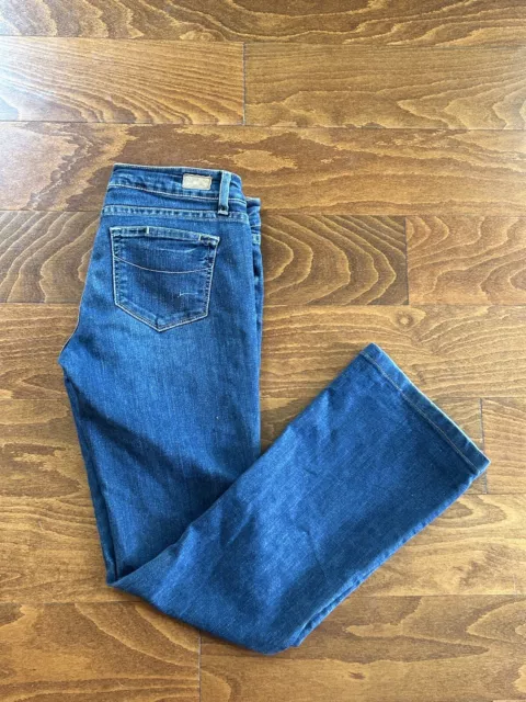 Paige Skyline Straight Leg Jeans Denim Blue Mid Wash Womens Size 29