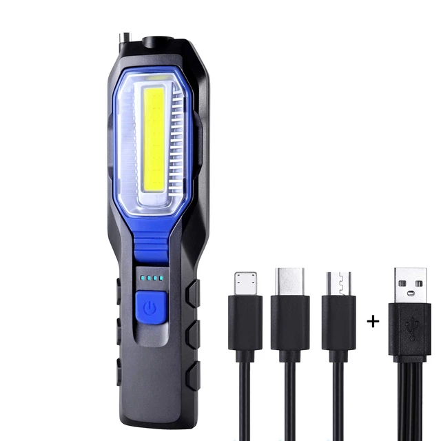 Lampe De Travail LED SPORWAY Rechargeable 2200mAh - 7 Modes, Magnétique, Étanche IPX6, Lumière Rouge | Pour Mécanicien, Garage, Camping