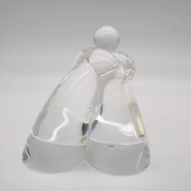 Steuben Kiss Figurine Couple Art Glass Sculpture Signed Katherine De Sousa