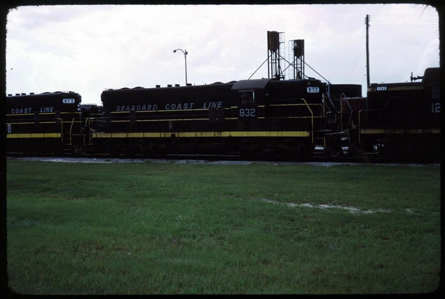 Original Rail Slide - SCL Seaboard Coast Line 832 Sanford FL 10-21-1973