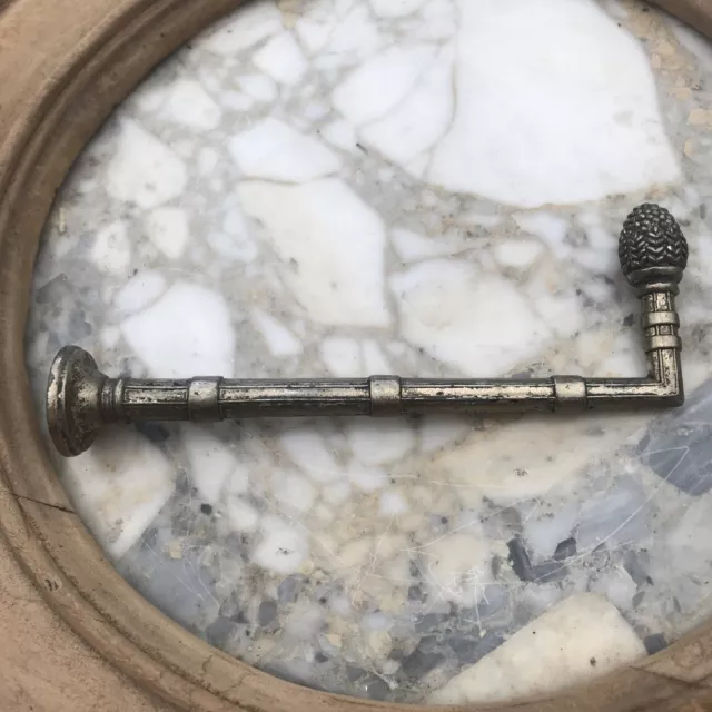 Vintage French Nickel Drapery Curtain Holdback Towel Hook Embrasse Tie Back