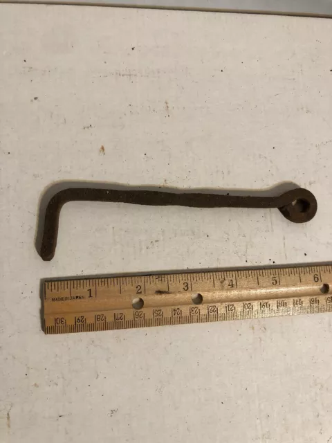 Antique Wrought Iron Hook  Gate Fence Black Smith Forged