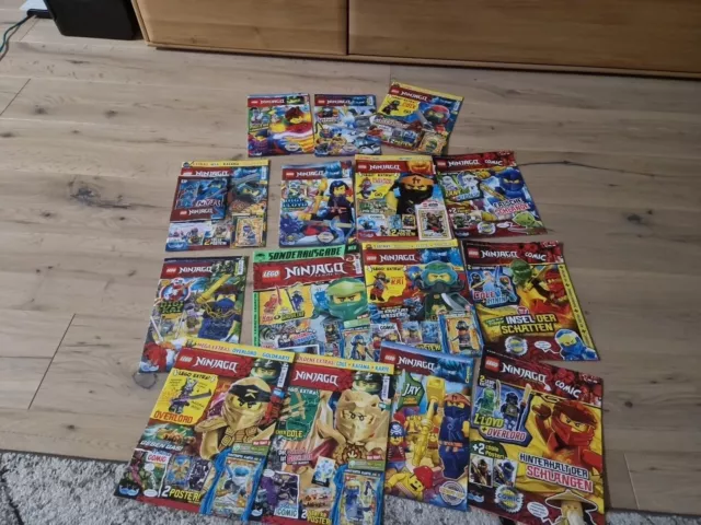 15 Zeitschriften LEGO NINJAGO + 1 Figur Und Mehreren Poster