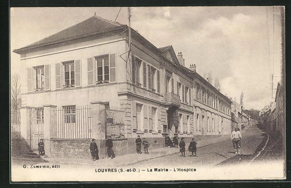 CPA Louvres, La Mairie, L´Hospice