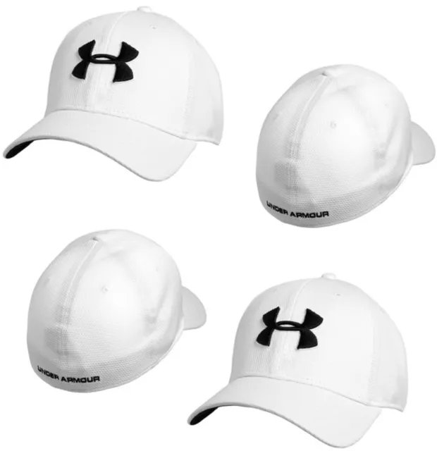 Under Armour Herren Blitzring 3.0 Baseballkappe Verstellbar Klassisch Ua Weiss