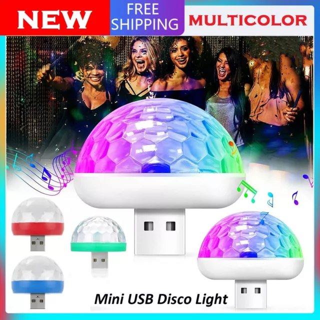 USB Mini LED RGB Disco Stage Light Party Club DJ KTV Magic Phone Sky Ball Lamp