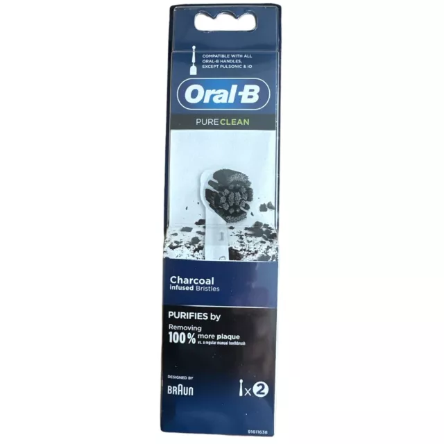 Oral-B Ersatz elektrische Zahnbürstenköpfe 100 % Original Braun 2er-Pack