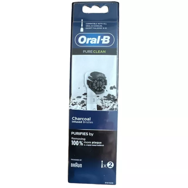Oral-B Replacement Electric Toothbrush Heads 100% Genuine Braun Pack of 2
