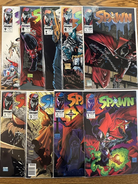 Spawn #1 2 3 4 5 6 7 8 9 Lot Run Mcfarlane Image 1st Print 1992 VF/NM High Grade