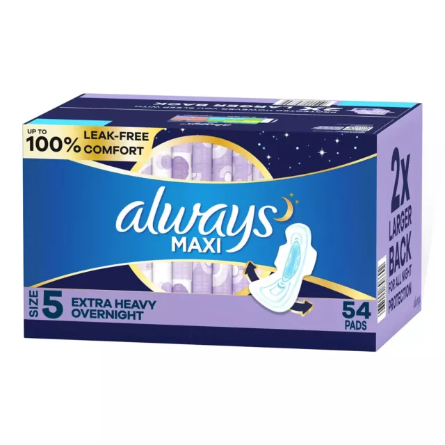 ALWAYS ULTRA THIN Size 5 Extra Heavy Overnight Unscented 46 Pads $14.99 -  PicClick