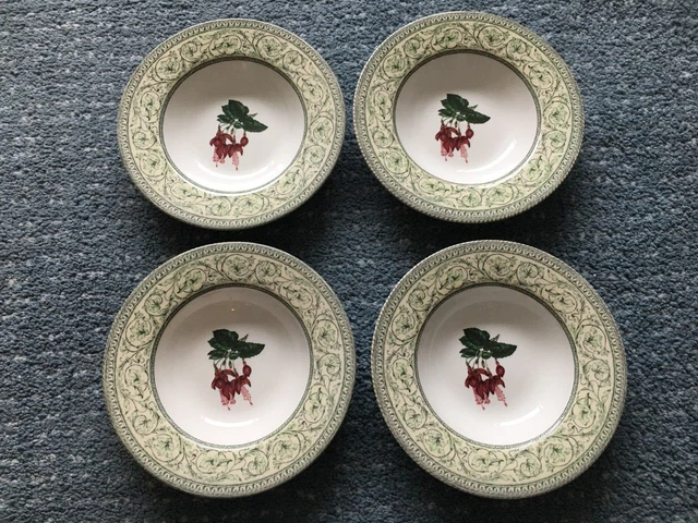 4 x Royal Horticultural Society Applebee RHS Rimmed Dining Soup Bowls