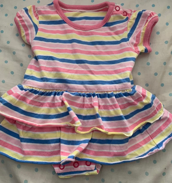 BNWOT Baby Girls M & S One Piece Summer Outfit / Skort Age 3 - 6 Months